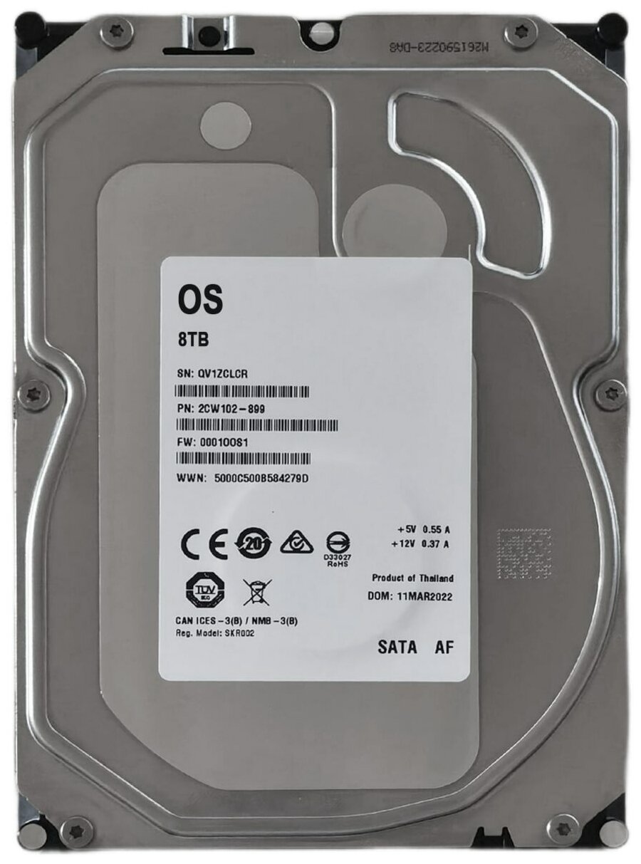 Внутренний жесткий диск OS 8TB HDD 5400 ST8000DM009 OEM