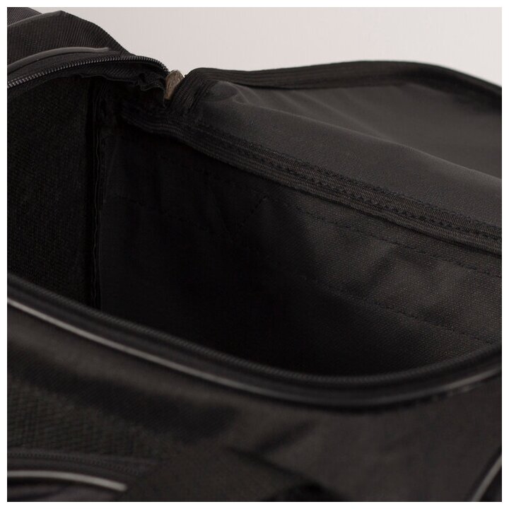 Luris Сумка спортивная на молнии, наружный карман, длинный ремень, цвет чёрный - фотография № 3