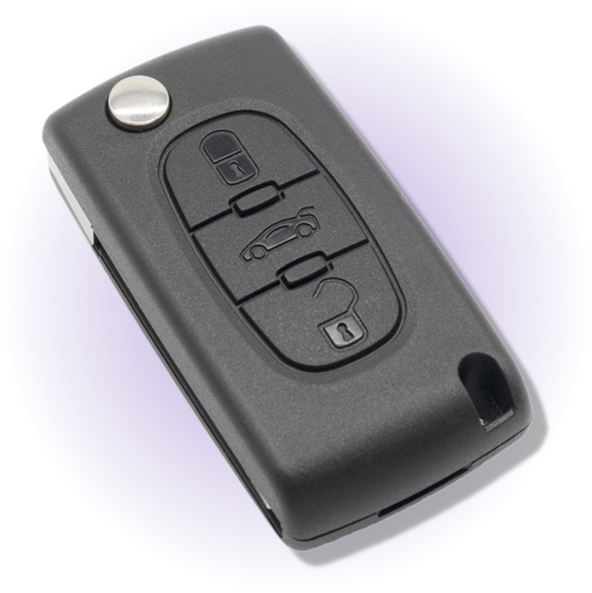 Корпус ключа зажигания для Пежо корпус ключа для Peugeot 3 кнопки батарейка на корпусе лезвие HU83