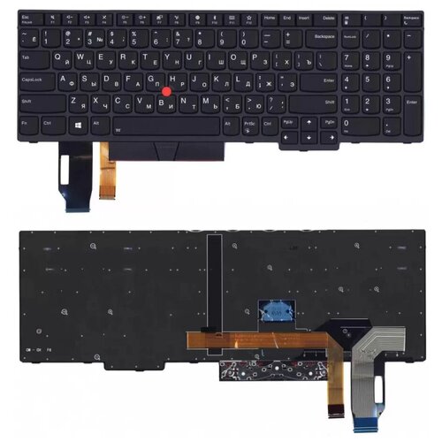 Клавиатура keyboard PK131672B00 для ноутбука Lenovo ThinkPad Edge T590 E580 E585 E590 L580 L585 P52 P53 P53s P72 P73 черная с подсветкой 4563₽