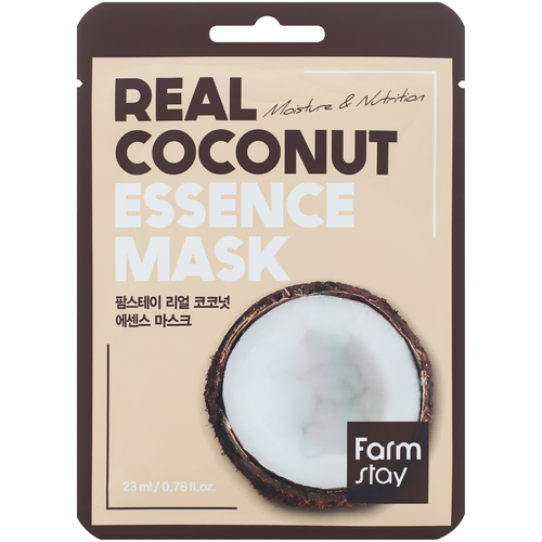 Купить Farmstay Real Coconut Essence Mask тканевая маска с экстрактом кокоса, 23 мл, 3 уп.