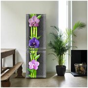 Наклейка интерьерная на холодильник "Красивые орхидеи" / Наклейка на мебель / Наклейка для декора