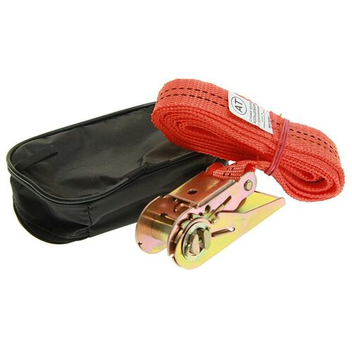 Стяжка крепления груза 0.8т 3м-25мм кольцевая с храповиком авто-трос стяжка кольцевая 3м-25мм (600-900кг)