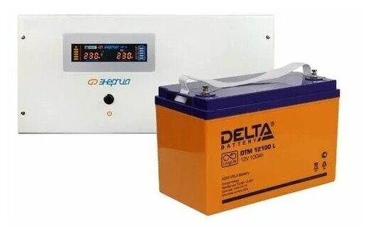 Комплект ИБП + АКБ для котла и циркуляционного насоса (Энергия Pro+Delta 1200Вт/100А*ч)