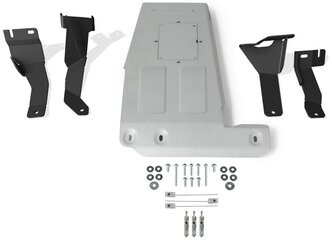 Защита картера Rival для Jeep Wrangler JL 2017-н. в штампованная, алюминий 6 мм, с крепежом, 2333.2744.1.6