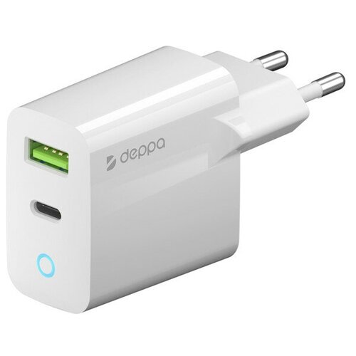 фото Зарядное устройство deppa usb a + usb-c qc 3.0 3.0а 65w 11397