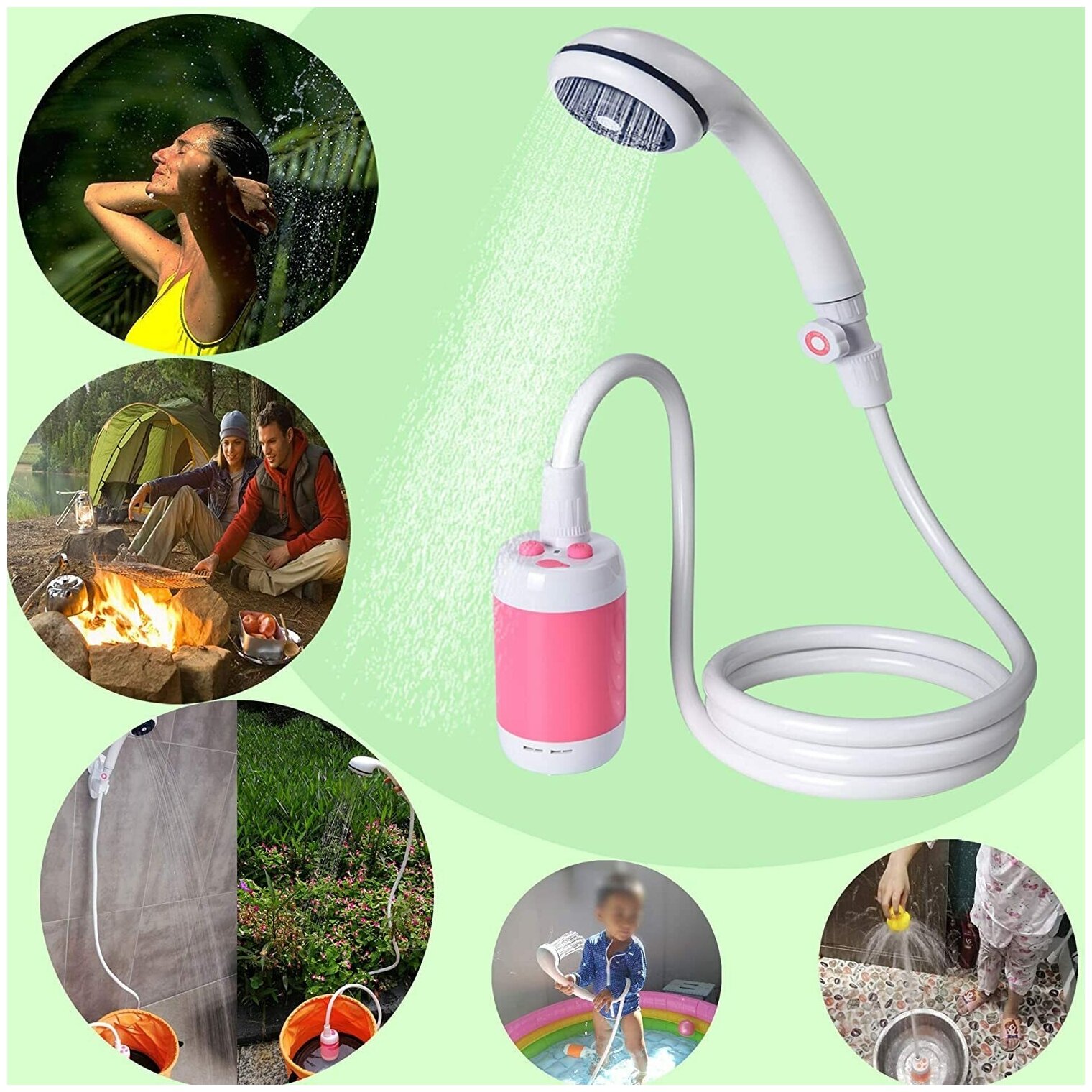 Душ насос переносной для дома и дачи