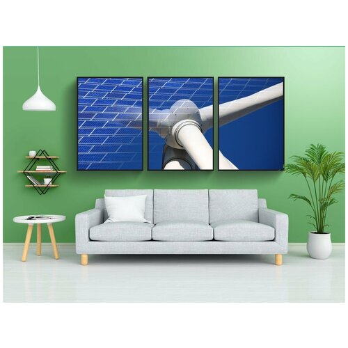 фото Набор модулных постеров для интерьера "энергия, окружающая обстановка, экология" 60x90 см. в тубусе, без рамки lotsprints