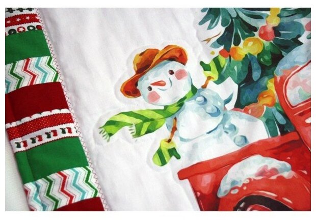 Яркость Лоскутное одеяло Новогоднее - фотография № 4