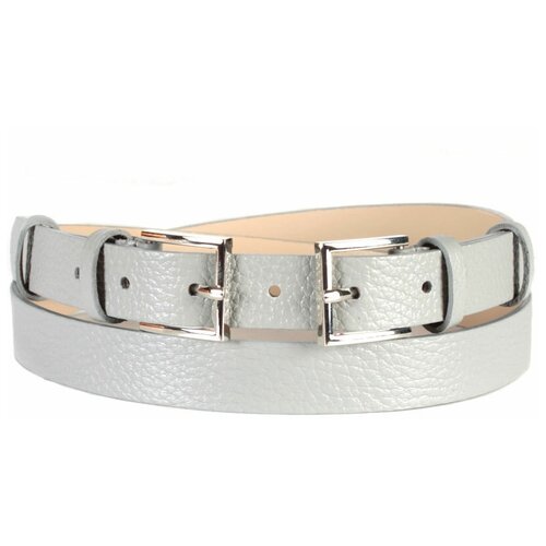 фото Ремень/ремень женский/натуральная кожа/mayger/а-рн-3704/серый/85/цельнокроеный/с пряжкой/подарочная коробка