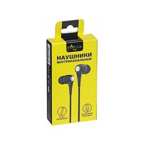 FORZA Наушники вакуумные с микрофоном в картонной коробке 115см пластик 2 цвета 410-029 409₽