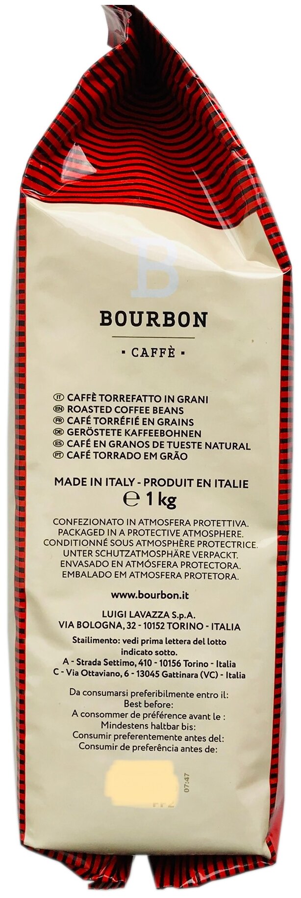 Зерновой кофе LAVAZZA BOURBON Intenso, пакет, 1000гр. - фотография № 4