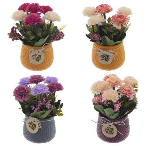 фото Цветочная композиция, l15 w15 h21 см, (4 вида, не набор) ksm-758807 yandex market