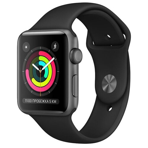 Умные часы Apple Watch Series 3 38mm Global Space Gray Aluminum Black Sport (GPS)