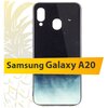 Стеклянный чехол для Samsung Galaxy A20 / Чехол для Самсунг Галакси А20 Mix glass (Ночное небо) - изображение