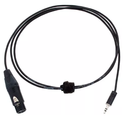 Cordial CPM 1.5 FW-Bal микрофонный кабель XLR female/мини-джек стерео 3.5мм, разъемы Neutrik, 1.5 м, черный