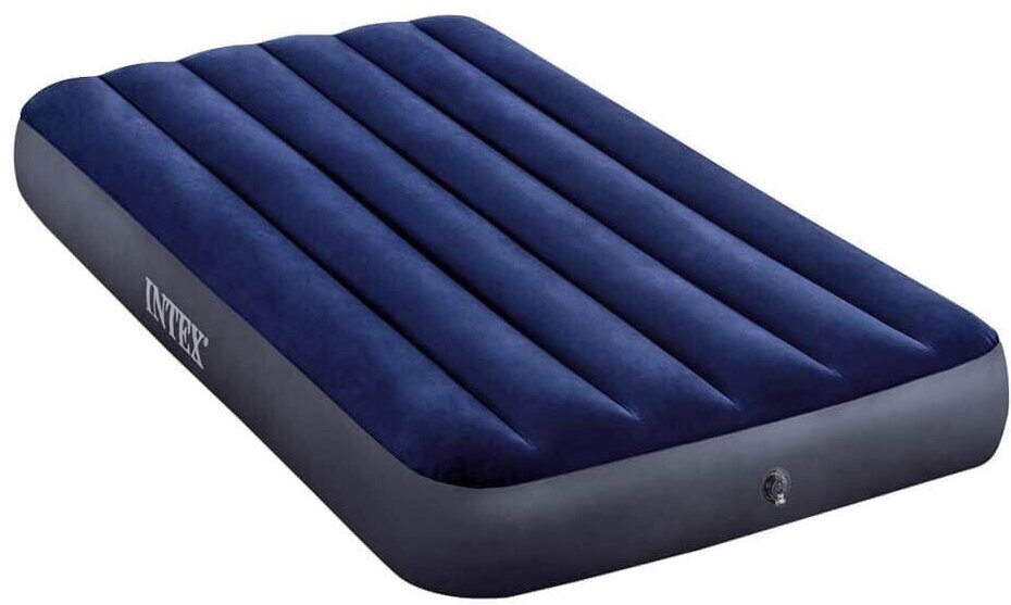 Надувной матрас INTEX CLASSIC DOWNY BED 99х191х25см синий 64757