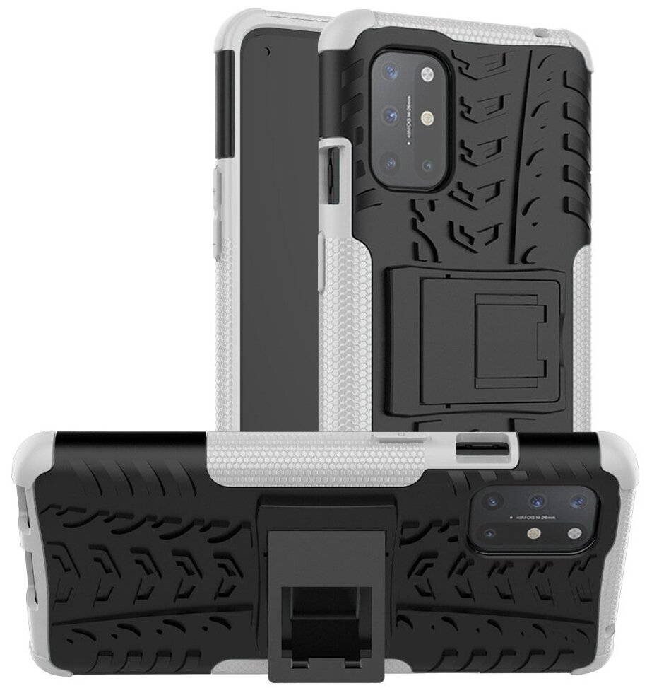 Чехол-бампер MyPads для OnePlus 8T противоударный усиленный ударопрочный белый