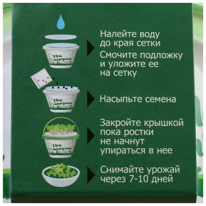 Здоровья Клад Набор для выращивания "Моя микрозелень", кресс-салат - фотография № 11