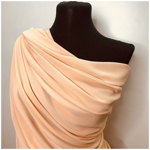 Ткань на отрез Пудровый креп шифон вискозный с видеообзором sa3549-2