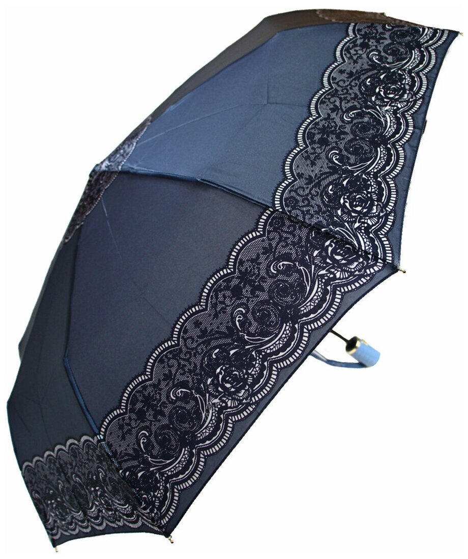 Женский складной зонт Popular Umbrella 1255/светло-синий