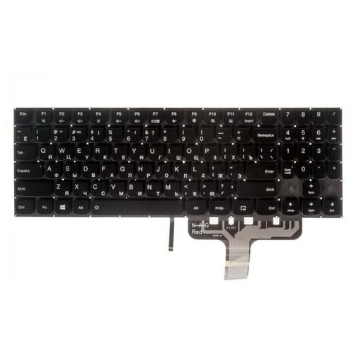 Keyboard клавиатура для ноутбука Lenovo Legion Y520 y520-15ikb Y720 y720-15ikb R720 r720-15ikb 15ikb черная без рамки с подсветкой гор Enter 2201₽