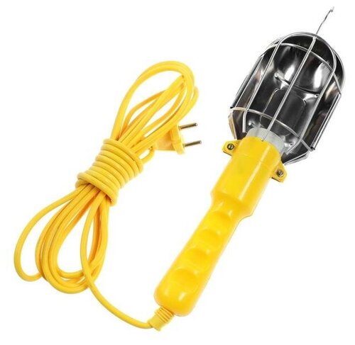 Светильник переносной Luazon Lighting с выключателем под лампу E27, 5 метров, желтый./В упаковке шт: 1
