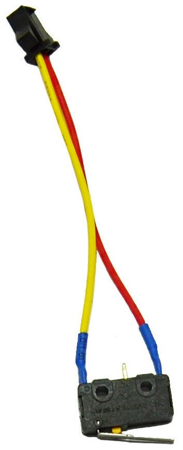 Микровыключатель 2 провода с пластиной, красно желтый