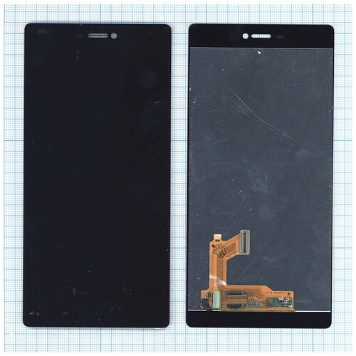 Дисплей (экран) в сборе с тачскрином для Huawei P8 черный / 1920x1080 (Full HD)