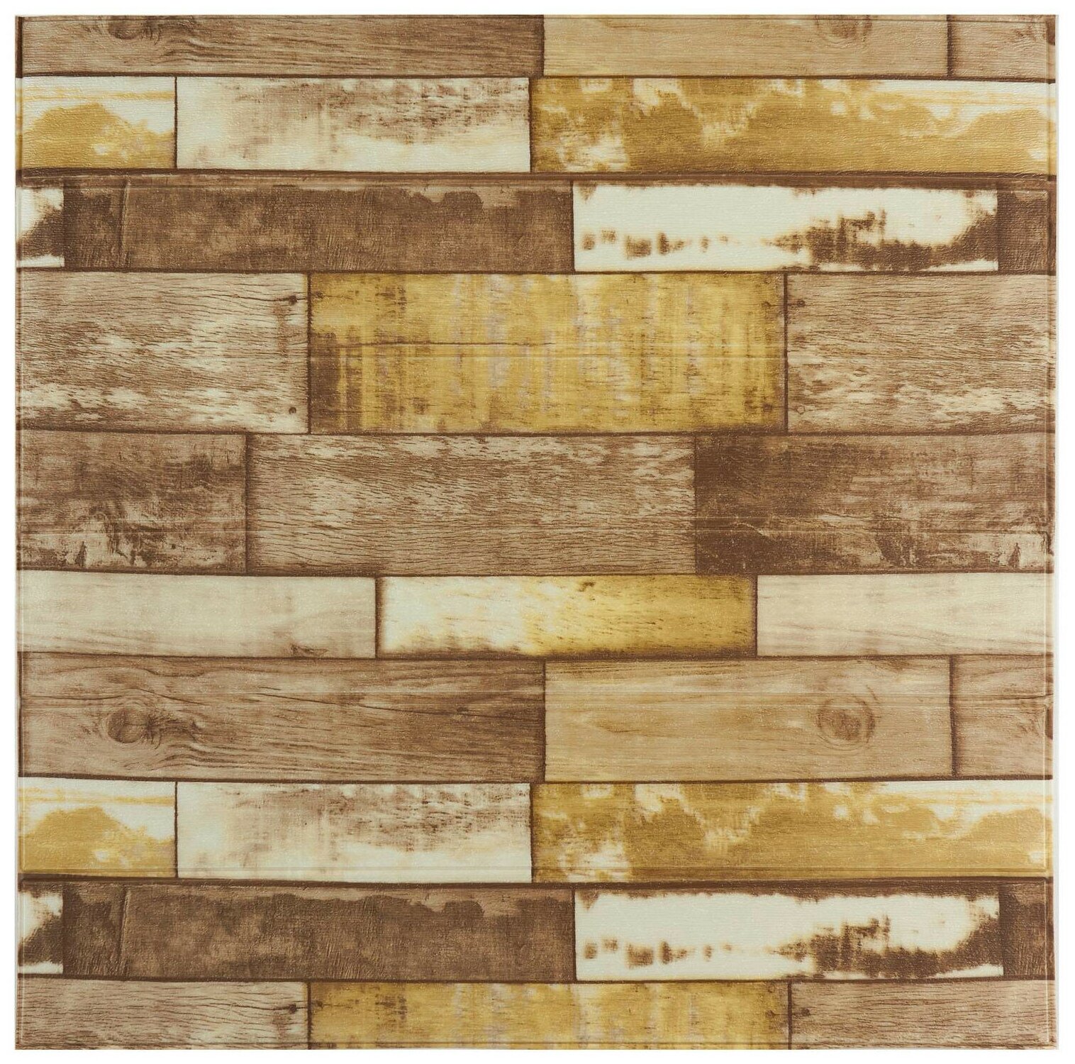 Самоклеящаяся 3D панель для стен и потолка DecoSelf WG-MS3 Деревянная мозаика 70*70см упаковка из 10штук = 49м2