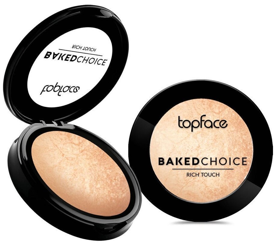 к_topface_хайлайтер запеченый "baked choice rich touch highlighter"_102 очень св.бронзовый 7F6016102