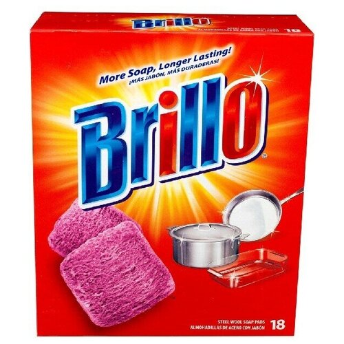 Губки Brillo - гипоаллергенные, для мытья посуды и нержавеющей стали