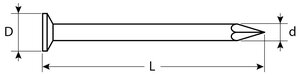 ЗУБР ГОСТ 4028-63, 60 x 2.5 мм, 400 шт, строительные гвозди (4-305011-25-060)