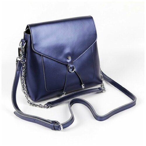 фото Женская кожаная сумка d-1923 блу fuzi house