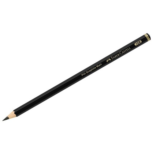 Faber-Castell Набор карандашей чернографитных Pitt Graphite Matt 12В 12 шт. (115212) черный 12 шт.
