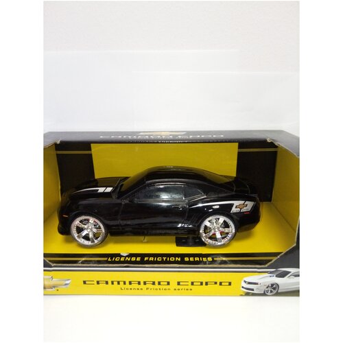 Автомобиль инерционный Camaro Copo 1:24 со светом и звуком на батарейках 866-82410А Чёрная
