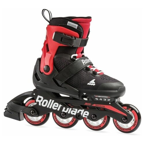 фото Детские ролики rollerblade microblade - 2021 black/red р. 36.5-40.5