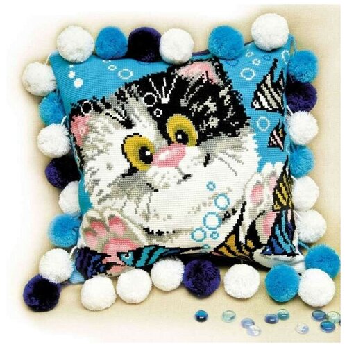 фото Набор для вышивания риолис "подушка ", 30x30см