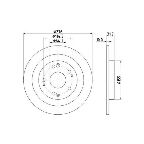 Hella HELLA Тормозной диск hella 8dd355118351