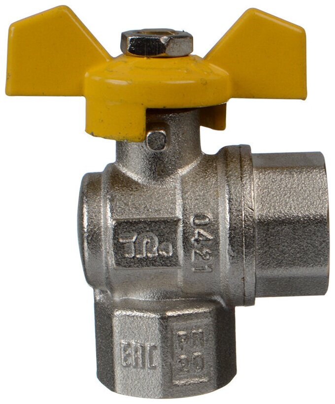 фото Кран шаровой TeRma-R газ. угловой 1/2" в/в бант 30570
