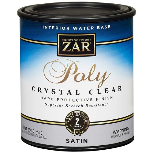 ZAR Interior Water Base Poly Crystal Clear прозрачный, полуматовая, 0.946 л