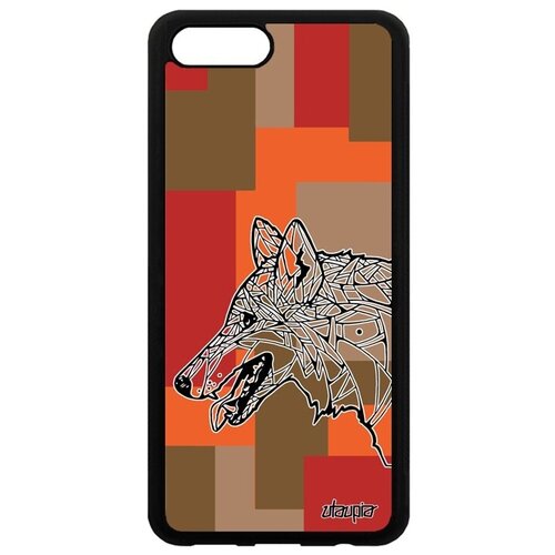 фото Противоударный чехол на смартфон // honor v10 / view 10 // "волк" wolf злой, utaupia, цветной