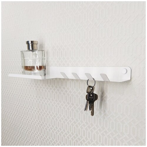 Полка с крючками белая DIDECO W STKR 38