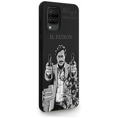 Черный силиконовый чехол MustHaveCase для Samsung Galaxy A12 El Patron Pablo Escobar/ Пабло Эскобар для Самсунг Галакси А12