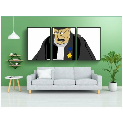 фото Набор модулных постеров для интерьера "судить, человек, закон" 60x90 см. в тубусе, без рамки lotsprints