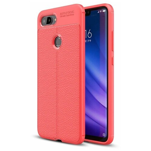 Чехол-накладка Litchi Grain для Xiaomi Mi 8 Lite (красный)