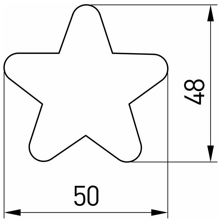 GTV Ручка мебельная UM-STAR звезда, голубой - фотография № 2