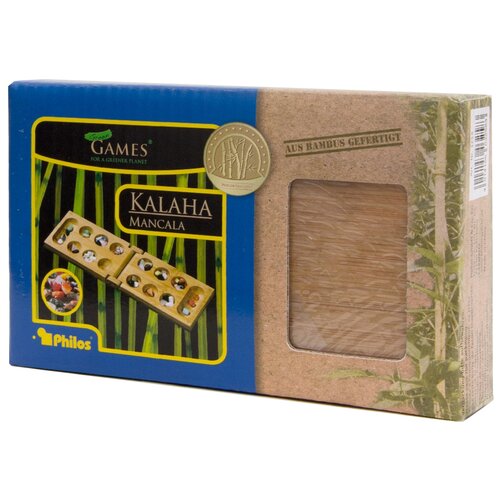 Настольная игра Калах / Манкала дорожная версия (бамбук), Philos, арт. 3258