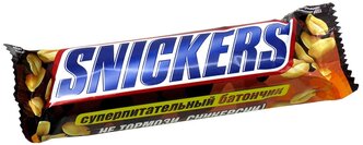 Шоколадный батончик Snickers, молочный шоколад, 50,5г, 48 шт.