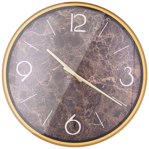 фото Часы настенные marble цвет: коричневый 50,8 см lefard (158750)